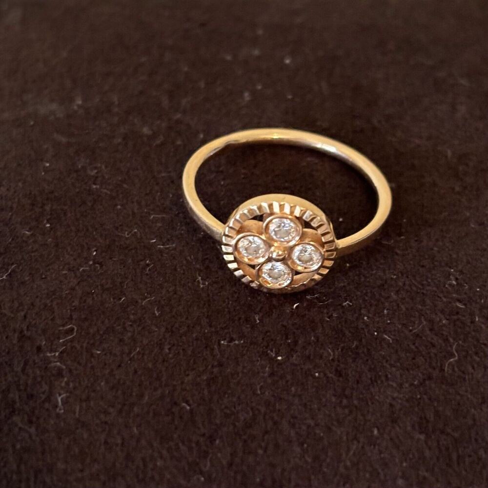 Louis Vuitton Blossom Diamond 18k Pink Gold RING 750 k18